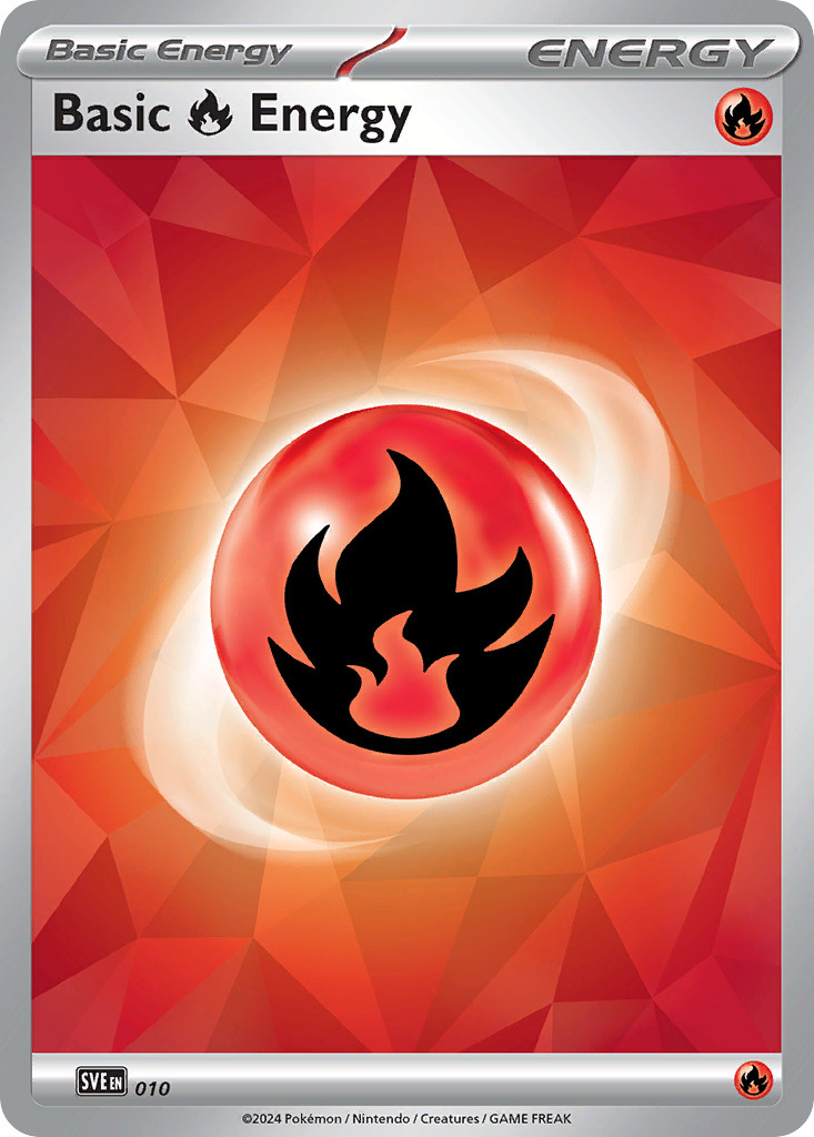 Pokemon Basic Fire Energy 010 Scarlet & Violet Energies Holo NM