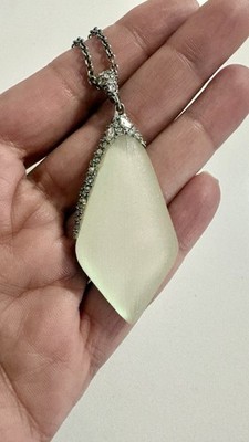 Alexis bittar White Lucite And Swarovski Stones Necklace White Stones New