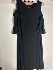 Tommy Hilfiger Womens Size 10 Black Open Shoulder Knee Length Dress $99