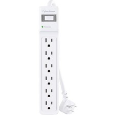 CyberPower B602RC5 Surge Protector 6 Outlets 500 Joules 2.5ft Cord