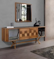 Anrichte MöBel Schrank Garnitur Set 2Tlg Kommode Spiegel Neu Sideboard Kommoden