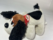 Pound Puppies Talking Dog Plush Black White Brown Vintage Has Sound Box