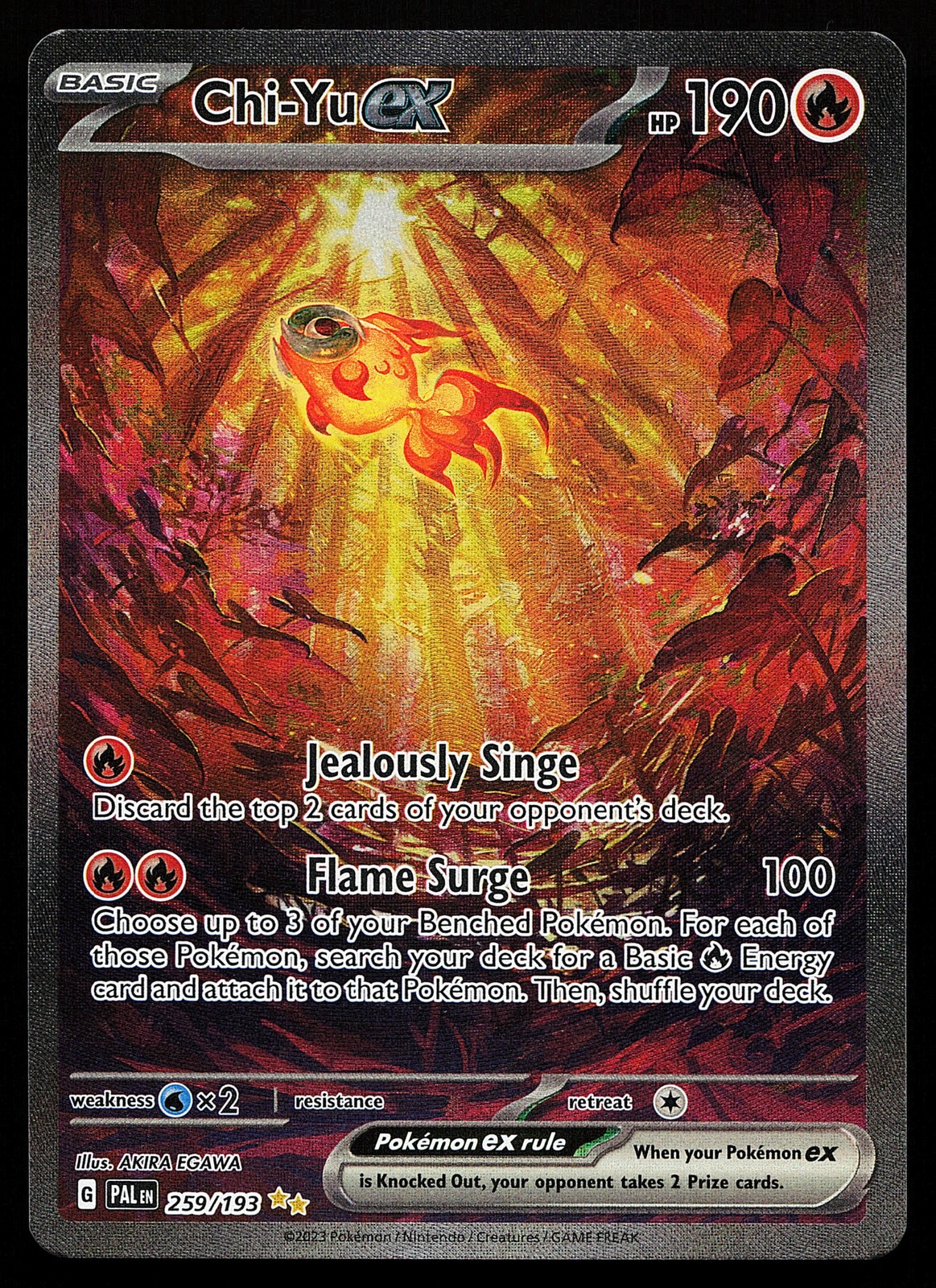 Chi-Yu ex 259/193 Holo Special Illustration Rare Paldea Evolved Pokémon Card