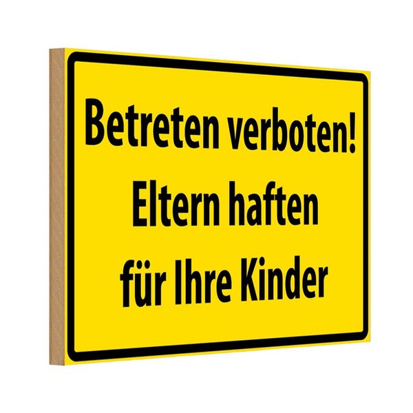 Holzschild 20X30 Cm Betreten Verboten StraßEnschild Deko Geschenk Holz Schild-image