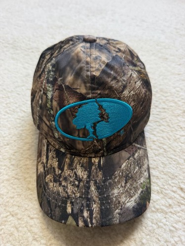 Mossy Oak Camo Hat with Teal Sweatband Camouflage