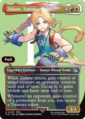 Foil Zidane, Tantalus Thief (Borderless) - 405 - NM - FINAL FANTASY