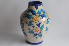Vase grès Kéramis Charles CATTEAU D2542 Art Déco (75817)