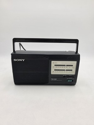 Sony ICF-24 Portable AM/FM Radio AC/DC Battery Powered Analog