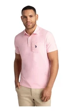 3XL Men's US Polo Assn. WEEKEND Comfort Polo Shirt Jersey Pink #5097