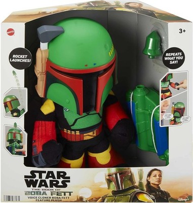 Mattel Star Wars HHW55 Boba Fett Plüschfigur (ca 30cm) mit Stimmverzerrer Neu