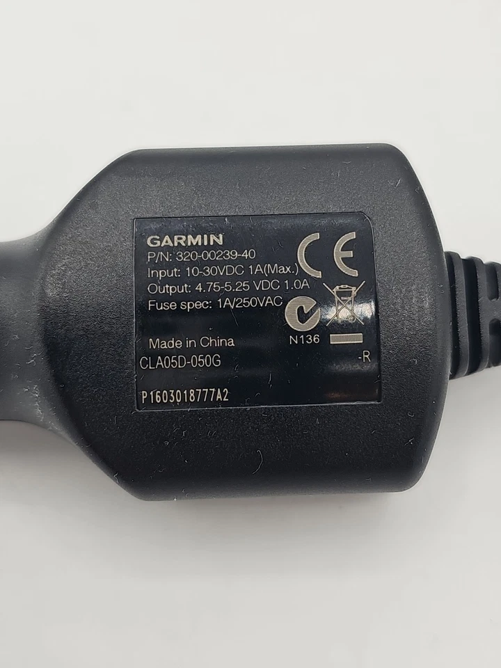 Genuine Garmin 5v 1A Car Charger Cable (1.5 Meter Long) Model P/N: 320-00239-40 - Immagine 3 di 3
