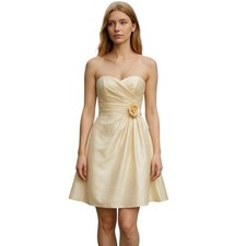 MODERN MAIDS COLLECTION STRAPLESS FORMAL CREAM DRESS SIZE 14
