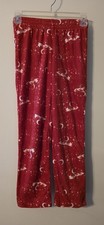 Cat Jack Kids Unisex Red Fleece Christmas Soft Pyjama Pants Size M 8