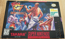 SNES Fatal Fury Special 1995 Super Nintendo Takara Manual Box Cartridge