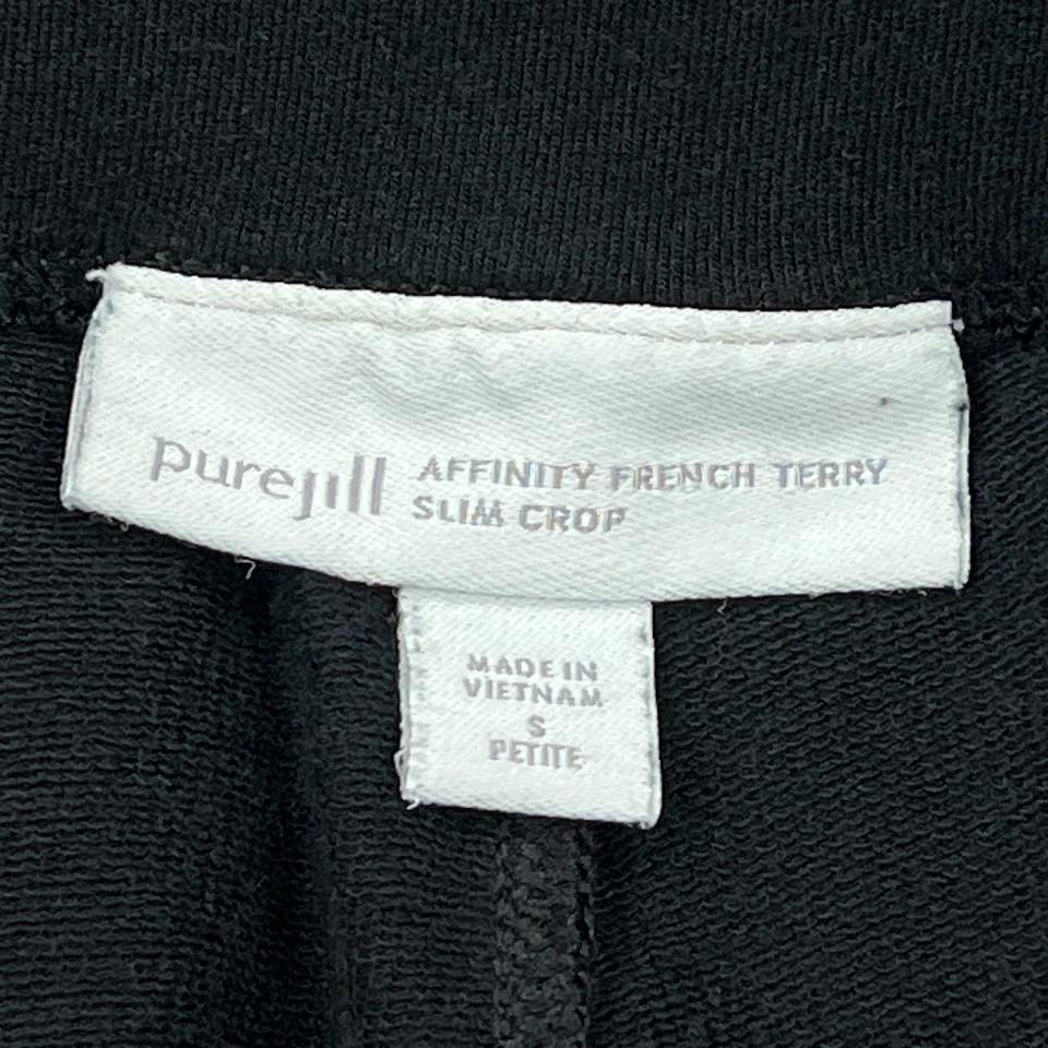 Calça cropped J Jill Pure Jill Affinity French Terry fina feminina PS preta - Imagem 3 de 4