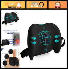 Ergonomic Lumbar Support Pillow for Office  Car - Memory Foam Back Cushion, Adj