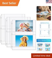 30 Pack 4x6 Clear Photo Sleeves - Heavy-Duty, Acid-Free Page Protectors