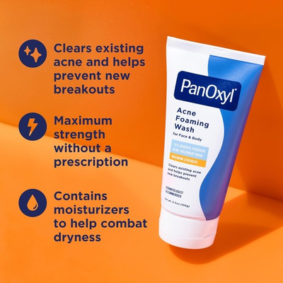 #ad PanOxyl 10% Benzoyl Peroxide Acne Foaming Wash Maximum Strength Daily $20.27