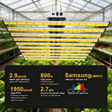 PHLIZON 8000W LED Commercial Hydroponic Grow Light Dimmable Full spectrum Lights
