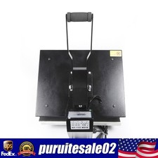 Manual Open Clamshell Heat Press Machine w/ 16''x20'' Heat Pad Slide Out Base US