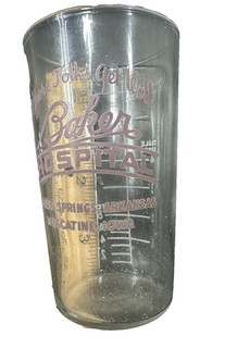 Baker Hospital Eureka Springs Ark Muscatine Iowa Medicine/Dose/Wine Glass Lo#F20