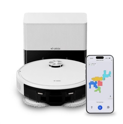 Velds V50 PRO Robot Vacuum and Mop, 10,000Pa Suction, Self-Emptying Base, 360...