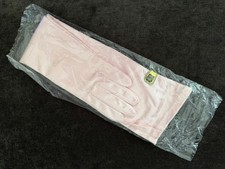Vintage Satin Lovers by Finale Women's Long Pale Pink Satin Gloves One Size NOS
