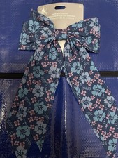Disney Parks Stitch Ribbon Hair Bow Clip Barrette NEW