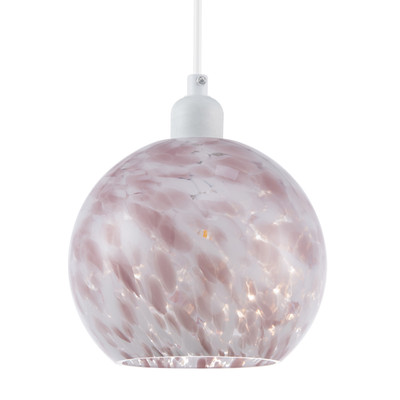 Moderne rosa-weiße Schneeflocke 20 cm Glas Pendelleuchte Deckenlampe Schirm von Happ...