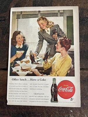 coca cola vs cigarettes Vintage Coca-Cola and Camel Cigarettes Advertising page