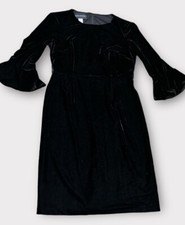 Donna Morgan Womens Size 2 Black Crew Neck 3/4 Bell Sleeve Shift Dress