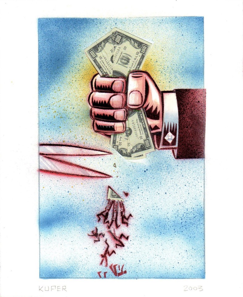 PETER KUPER - Original Table Illustration for Time Magazine Comic Art