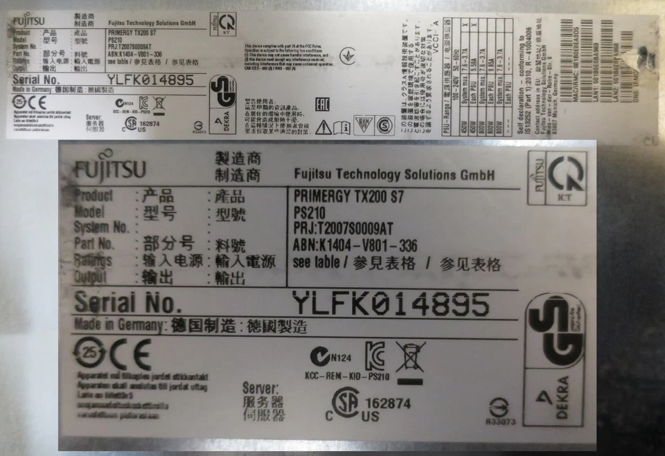 Fujitsu Primergy TX200 S7 2x Six-Core E5-2420 96GB RAM 8x 2,5" Bay Rack Server - Bild 3 von 4