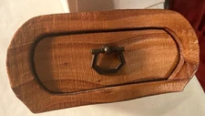 Handmade Oval Wooden Jewelry/Ring Box-Pull Out Drawer-2.25" H-4.5" L-3.25" W-EUC