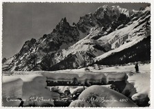 COURMEYEUR - Val Ferret in inverno con sfondo Monte Bianco m.4810-1968-L.25