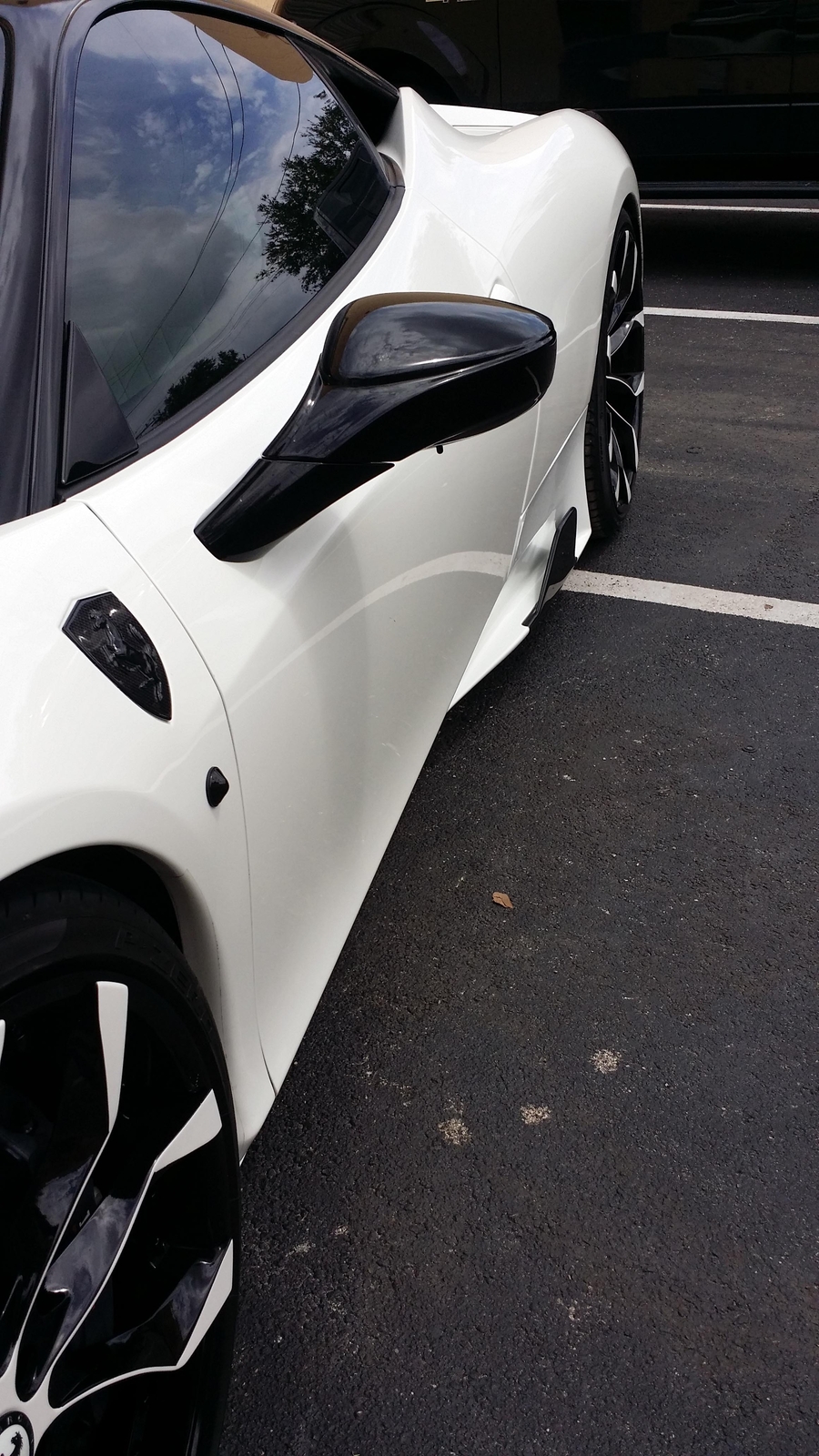 Side Skirts with Fins Speciale Style For Ferrari 458 Italia 2010-2015