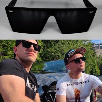 Modell MAFIA markant aggressiv cool schwarz Sonnenbrille XL SET by ELITE ZUCHT