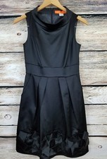 Cynthia Cynthia Steffe Black Pleats Pockets Applique Sheath Dress Sz 2