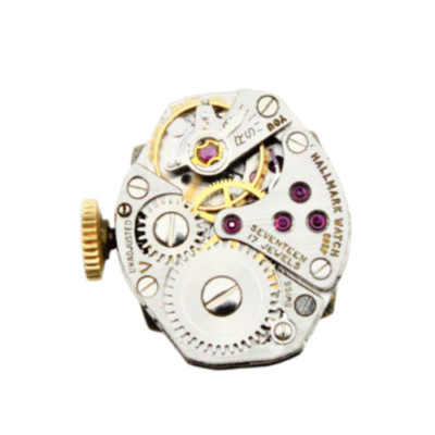 FHF Model 60 Used 17 Jewels Watch Movement 6.75 x 8''' = 15.3 x 18 mm Runs