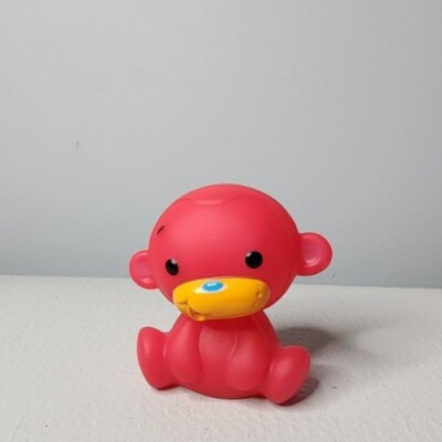 Infantino Red Monkey Replacement Tub O Toys Bath Time 2.5''x 2''  Soft Plastic