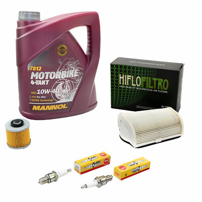 4L Öl Wartung für Yamaha XV 1100 Virago 89-99 Set Luftfilter Ölfilter Zündkerzen