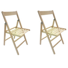 sedia pieghevole birreria in legno naturale richiudibile 2 pezzi
