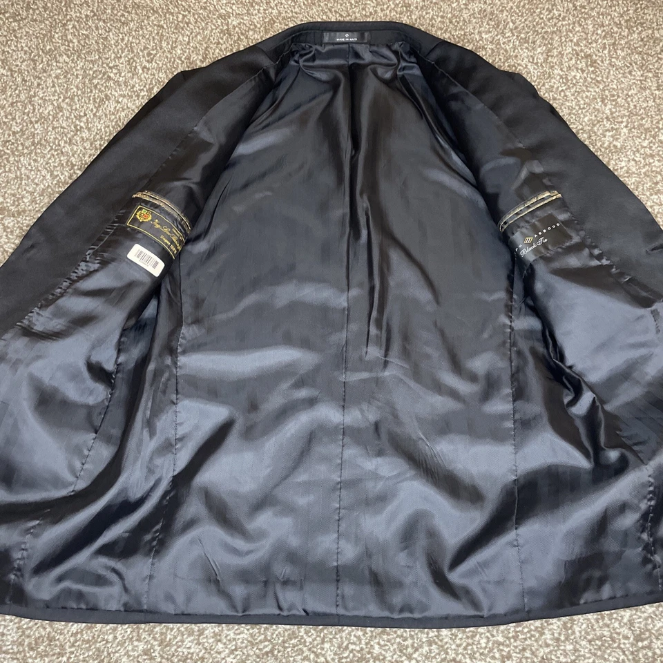 Loro Piana Joseph Abboud Black Tie Jacket Super 120s Tuxedo Blazer Coat Mens 36 - Image 4 of 4
