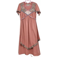 Vintage 70s Young Edwardian By Arpeja Dress Bohemian Dress Size 9 S Renaissance
