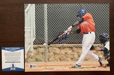 Daz Cameron auto signed 8x10 photo tigers astros beckett COA