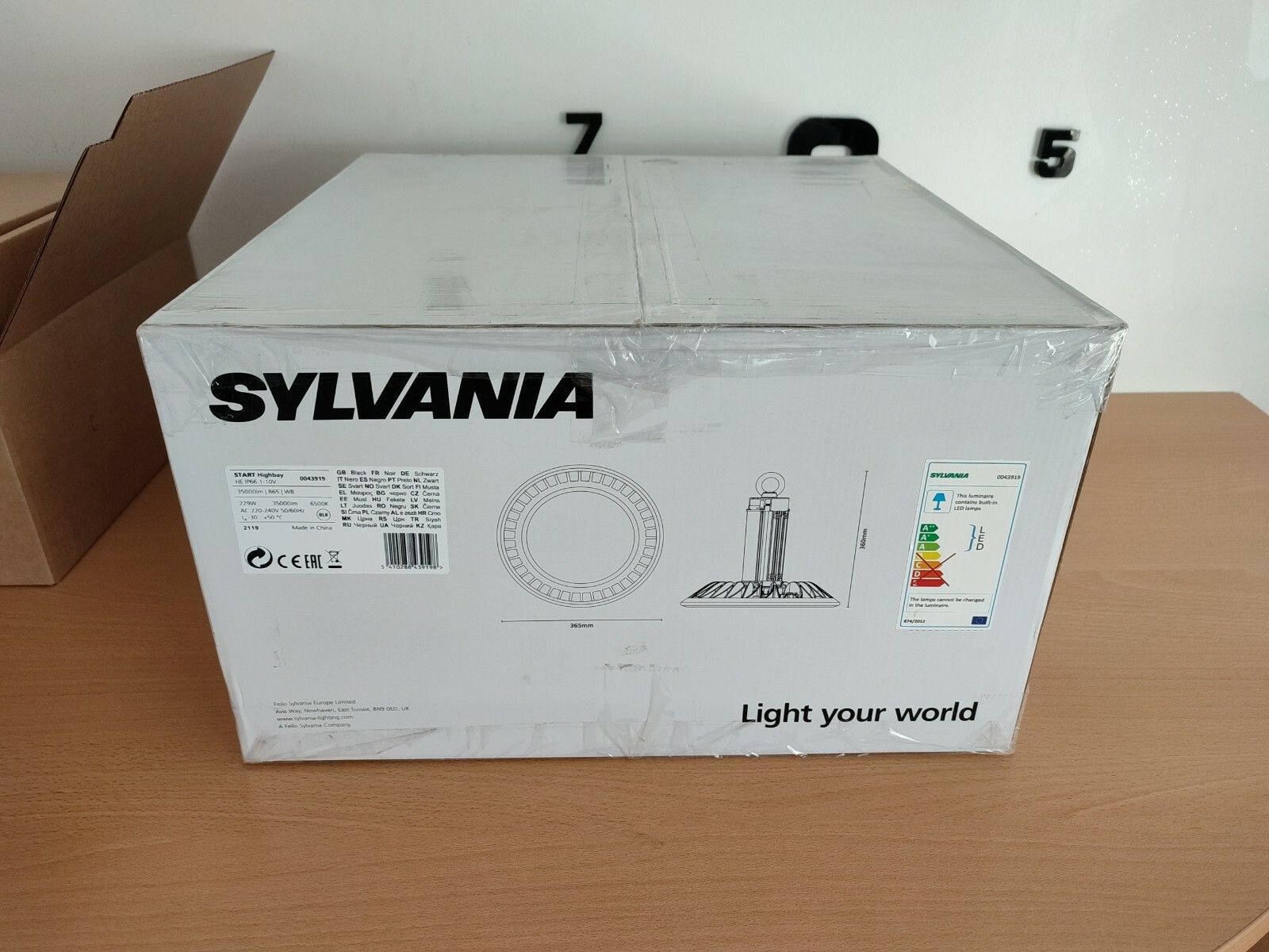 Éclairage industriel Sylvania 6500k intensité 35000 lumens anti-scintillement