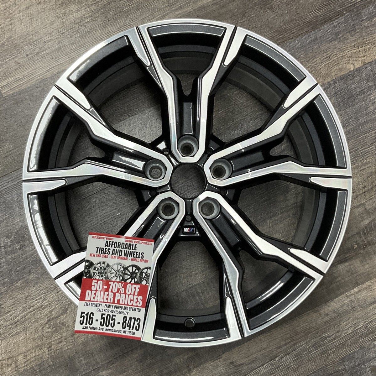 BMW X1 2021 2022 95076 aluminum OEM wheel rim 19 x 8 CNC dark Char