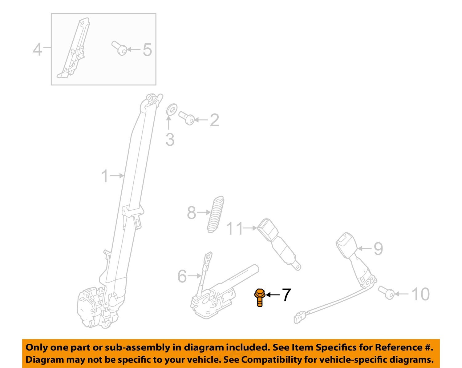 FORD OEM Front Seat BeltTensioner Screw W505275S eBay