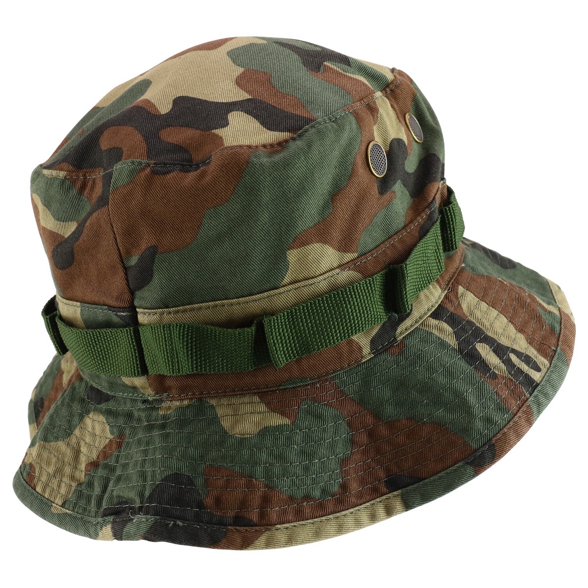 Washed Cotton Military Boonie Hat with Drawstring - Free