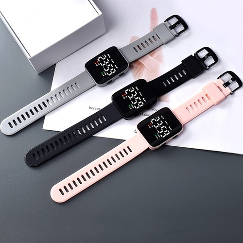 Led Watch Block Design Viewing World Time Led Kids Student Watch ...